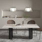Metal Contemporary Double Pedestal Dining Table Sintered Stone Table for Dining Room Clearhalo ' dining_table' 'Dining Tables & Seating' 'Dining Tables' 'furn' 'furn_dining_table' 'Furniture' 'furniture_dining_table' 'Kitchen & Dining Furniture' 'kitchen&dining_furn' 'kitchen' 'kitchen_dining_table' 1200x1200_c696f643-bc9d-4bc4-896b-20c13bbd34bd