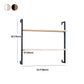 Industrial Wall Mounted Bookshelf Iron Frame Solid Wood Shelf Bookshelf Clearhalo 'Bookcases' 'furn' 'furn_bookcases' 'Furniture' 'furniture_bookcases' 'kitchen' 'kitchen_bookcases' 'Living Room Furniture' 'Office Furniture' 1200x1200_c6980ba6-bfd0-4765-b666-f813f51f8e94