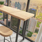 Ensemble de Table de Bar rectangulaire en bois massif, Table de comptoir 1/5/9 pièces avec tabourets sans dossier