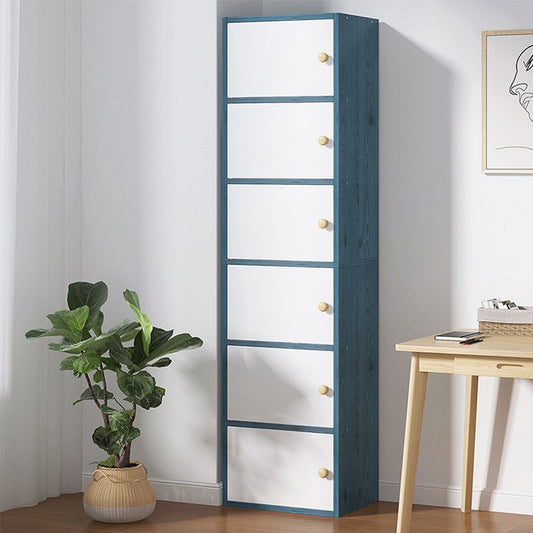 Rectangle rectangle d'armoire d'accent en bois avec armoire de rangement portes