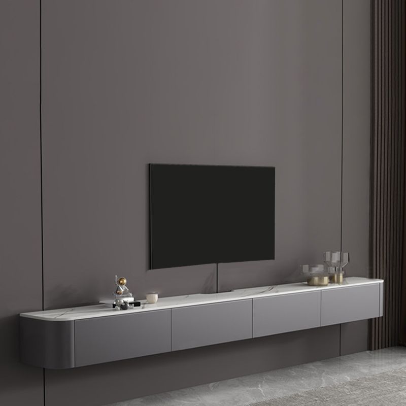 Console de support de rangement fermée, Console multimédia TV en pierre pour salon
