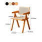 Traditional Dining Arm Chair Rattan Oak Solid Wood Dining Chair
