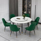 Glam Iron Dinette Set 1/4/5/6/7 Pieces Round White Sintered Stone Top Dining Table Set Clearhalo 'Dining Room Sets' 'Dining Tables & Seating' 'dining_room_set' 'furn' 'furn_dining_room_set' 'Furniture' 'Kitchen & Dining Furniture' 1200x1200_c69b0d09-7b7f-4cf2-a6be-a6e5d97dad7b