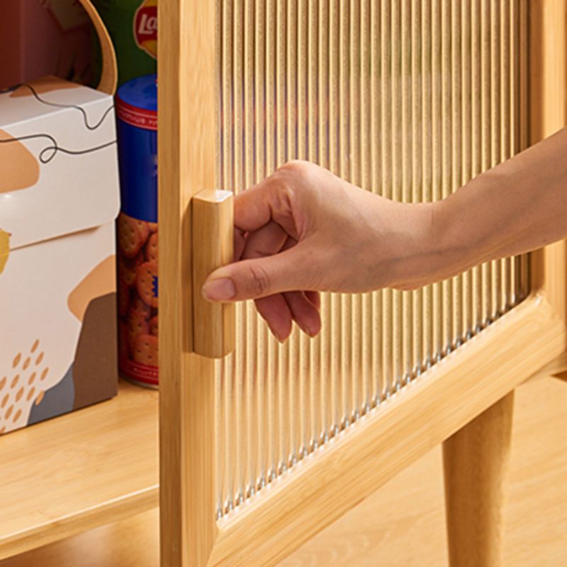 Eigentijdse kast dennenglas paned 2 - deuren rechthoek accentkast