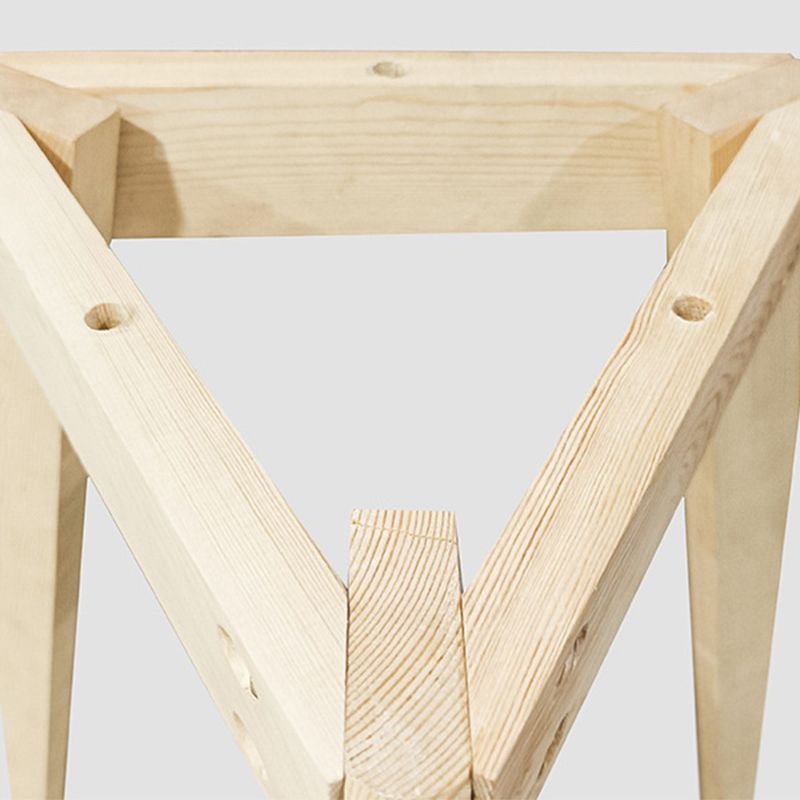 Tavolo da laterale del soggiorno in legno rotondo 3 gambe tavolino in bianco/naturale