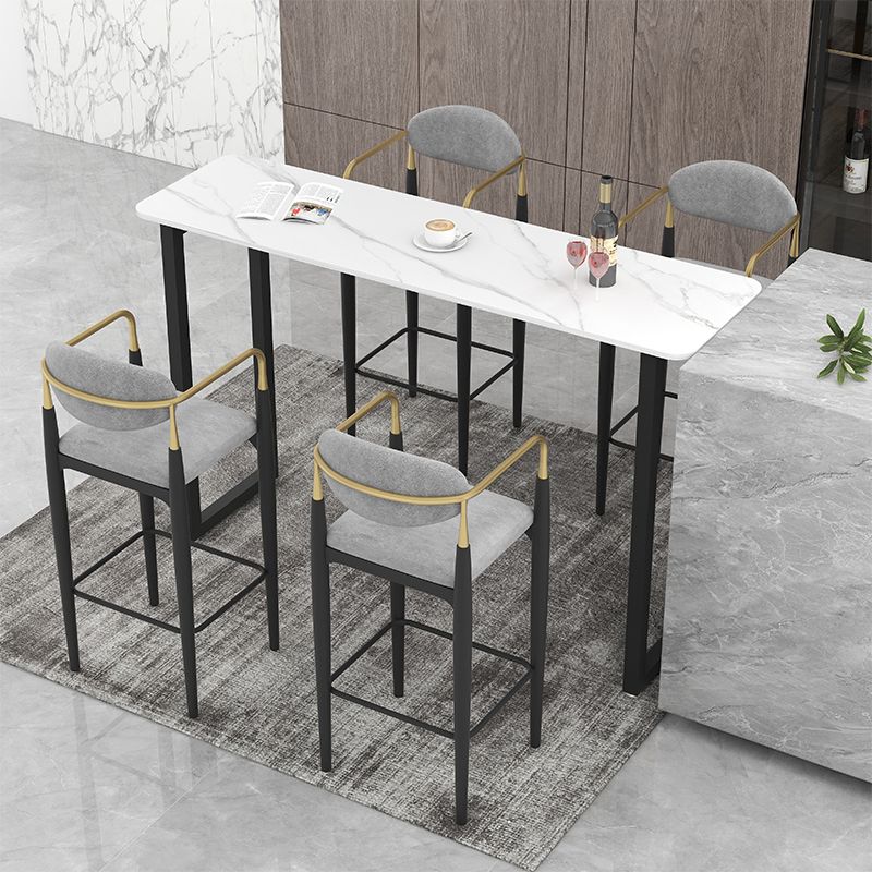Scandinavian Upholstered Metal Counter Stools Low Back Bar Stools with 4 Legs Clearhalo 'Bar Furniture' 'Bar Stools' 'bar_stools' 'furn' 'furn_bar_stools' 'Furniture' 'furniture_bar_stools' 'Kitchen & Dining Furniture' 1200x1200_c69bb838-9ff4-497b-9680-bebc848f16ee