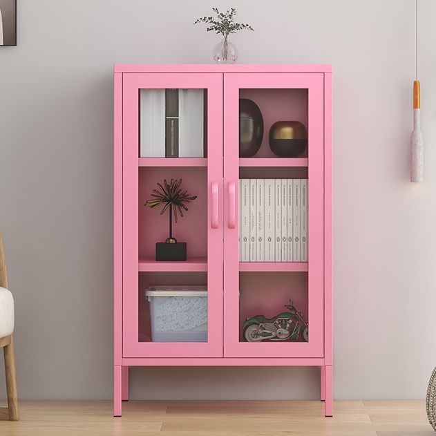 40 "H Glass Door Steel Sideboard Moderner Serverschrank mit Lagerung für Küche