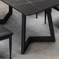 Sintered Stone Dining Table Black Industrial Style Dining Table with Metal Base Clearhalo 'Dining Tables & Seating' 'Dining Tables' 'dining_table' 'furn' 'furn_dining_table' 'Furniture' 'furniture_dining_table' 'Kitchen & Dining Furniture' 'kitchen' 'kitchen_dining_table' 1200x1200_c69dde66-f2b5-42b1-8e15-e7516c68f894