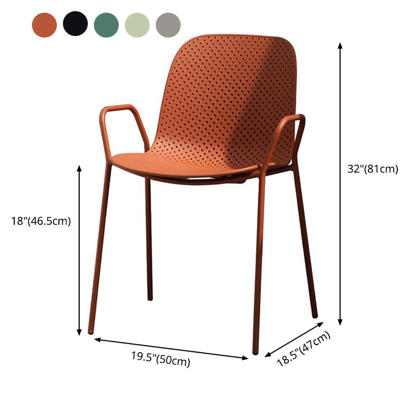 Scandinavian Style Plastic Dining Armchair Solid Back Dining Single Chair Clearhalo ' kitchen&dining_furn' 'Dining Chairs' 'Dining Tables & Seating' 'dining_chair' 'furn' 'furn_dining_chair' 'Furniture' 'furniture_dining_chair' 'Kitchen & Dining Furniture' 'kitchen' 1200x1200_c69f785c-1f5d-448c-9a4b-e6cef11c61a0