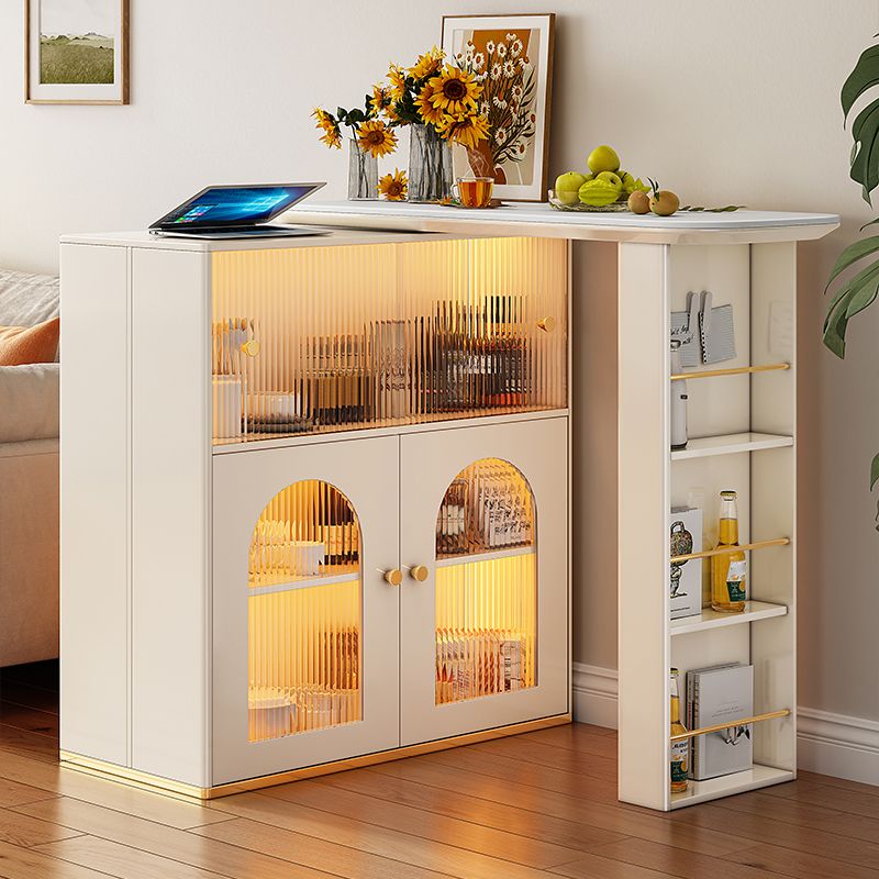 1/2/3 pezzi da banco altezza pub set contemporaneo bianco per sala da pranzo