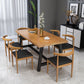 Juego de comedor industrial de 1/2/7 piezas, juego de comedor interior rectangular de madera maciza