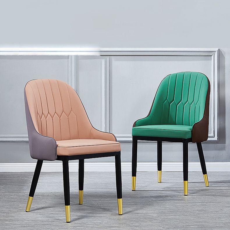 Home Scandinavian Arm Chair Upholstered Parsons Back Metal Dining Room Chair Clearhalo ' kitchen&dining_furn' 'Dining Chairs' 'Dining Tables & Seating' 'dining_chair' 'furn' 'furn_dining_chair' 'Furniture' 'furniture_dining_chair' 'Kitchen & Dining Furniture' 'kitchen' 1200x1200_c6a2f82c-6b87-4e7f-931b-82c944cf9bd1