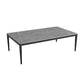 Glam Style White/black/grey Rock Slate Top Metal Base Coffee Table