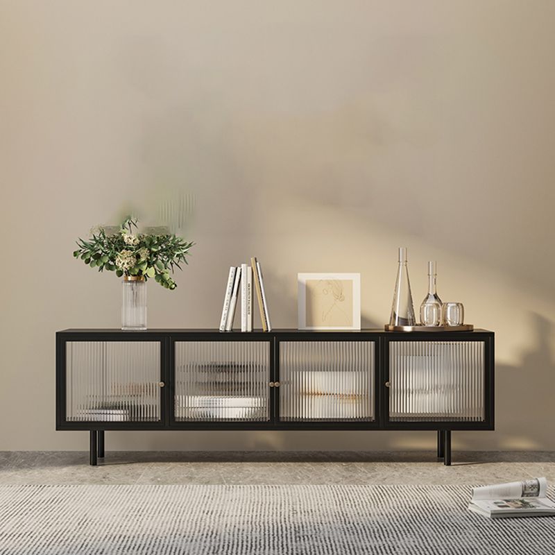 19.69 "H TV Stand fermé Console TV de style industriel avec portes