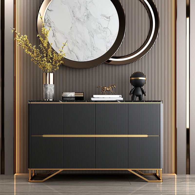 Glam Cabinets Dining Buffet 4-Door Buffet Sideboard for Living Room Clearhalo 'buffet_sideboard' 'Buffets & Sideboards' 'furn' 'furn_buffet_sideboard' 'Furniture' 'Kitchen & Dining Furniture' 1200x1200_c6a4e6b3-8e36-43ec-a3f4-34eca38b8f9e