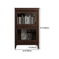 Espresso Shelf Bookcase Modern & Contemporary Bookshelf with Doors for Study Room