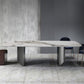 Sintered Stone Top Dining Table for restaurant Rectangle Table with Double Pedestal Clearhalo ' dining_table' 'Dining Tables & Seating' 'Dining Tables' 'furn' 'furn_dining_table' 'Furniture' 'furniture_dining_table' 'Kitchen & Dining Furniture' 'kitchen&dining_furn' 'kitchen' 'kitchen_dining_table' 1200x1200_c6a673d6-d3e2-42dc-9546-0ad06c3a87ce