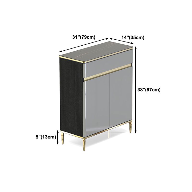 Glam Style Sideboard Gray Dining Sideboard Buffet for Living Room and Kitchen Clearhalo 'buffet_sideboard' 'Buffets & Sideboards' 'furn' 'furn_buffet_sideboard' 'Furniture' 'Kitchen & Dining Furniture' 1200x1200_c6a77c85-71aa-4953-ae92-e4fa4ac45d29