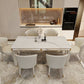 Luxury Sintered Stone Dining Table 4 Legs Base Scratch Resistant Rectangle Table for Home Clearhalo ' dining_table' 'Dining Tables & Seating' 'Dining Tables' 'furn' 'furn_dining_table' 'Furniture' 'furniture_dining_table' 'Kitchen & Dining Furniture' 'kitchen&dining_furn' 'kitchen' 'kitchen_dining_table' 1200x1200_c6a7e9d2-9e3c-49ff-a20d-787fb28058e5