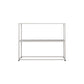 Contemporary Iron Console Table with Storage Shelf and Frame Base