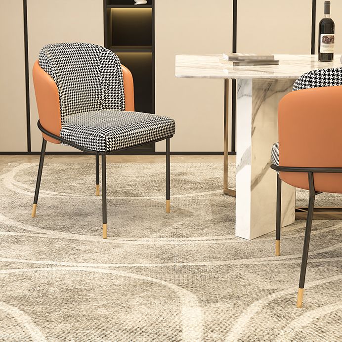 Parsons Side Chair Modern Style Linen Dining Chair for Dining Room Clearhalo 'Dining Chairs' 'Dining Tables & Seating' 'dining_chair' 'furn' 'furn_dining_chair' 'Furniture' 'furniture_dining_chair' 'Kitchen & Dining Furniture' 1200x1200_c6a96a5e-d177-4a71-ab33-6705b948e872