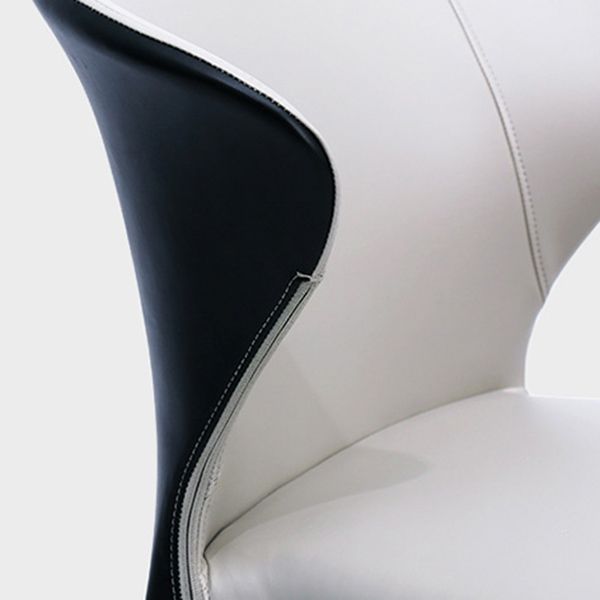 Contemporary Dining Chair Wingback Side Chair with 4 Metal Legs for Home Use Clearhalo ' kitchen&dining_furn' 'Dining Chairs' 'Dining Tables & Seating' 'dining_chair' 'furn' 'furn_dining_chair' 'Furniture' 'furniture_dining_chair' 'Kitchen & Dining Furniture' 'kitchen' 1200x1200_c6aad971-55de-47d5-9f25-a96128af32be