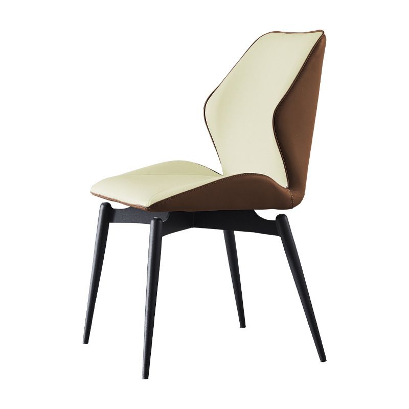 Heimspeisesaal Stuhl Faux Leder Side Wingback Armless Stuhl