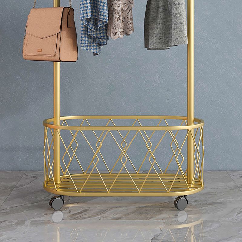 Gorgeous Metal Coat Hanger Plain Basket Storage Coat Rack with Coat Hooks Clearhalo 'Entry & Mudroom Furniture' 'furn' 'furn_hall_tree_coat_racks' 'Furniture' 'Hall Trees & Coat Racks' 'hall_tree_coat_racks' 1200x1200_c6ae5100-3d67-4ff3-b10b-f9c17fb92add