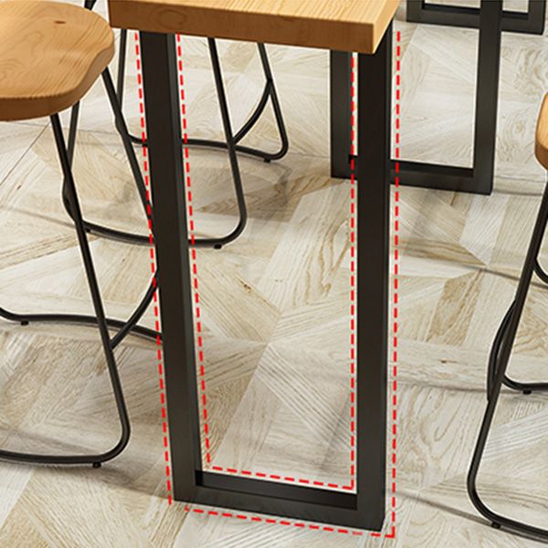 Modern Natural Pub Dining Set 1/2/4/5/7 Pieces Wood and Metal Bar Pub Table Set Clearhalo 'Bar Furniture' 'furn' 'furn_home_bar_bar_sets' 'Furniture' 'Home Bars & Bar Sets' 'home_bar_bar_sets' 'Kitchen & Dining Furniture' 1200x1200_c6afcca8-fb50-40aa-b8b8-1b733f04fed2