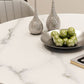 Nordic Round Stone Dining Table 1/7 Pieces Dining Set for Cafe
