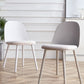 Modern Simple Side Chair Upholstered Dining Chair with Plastic Base for Kitchen