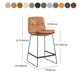 Scandinavian Coffee Shop Footrest Stool Matte Finish Upholstered Barstool Clearhalo 'Bar Furniture' 'Bar Stools' 'bar_stools' 'Furniture' 'furniture_bar_stools' 'Kitchen & Dining Furniture' 1200x1200_c6b08ce4-dd3e-44cd-8b29-ba3cac654a3f