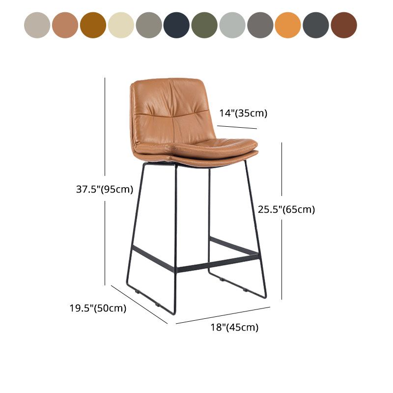 Scandinavian Coffee Shop Footrest Stool Matte Finish Upholstered Barstool Clearhalo 'Bar Furniture' 'Bar Stools' 'bar_stools' 'Furniture' 'furniture_bar_stools' 'Kitchen & Dining Furniture' 1200x1200_c6b08ce4-dd3e-44cd-8b29-ba3cac654a3f