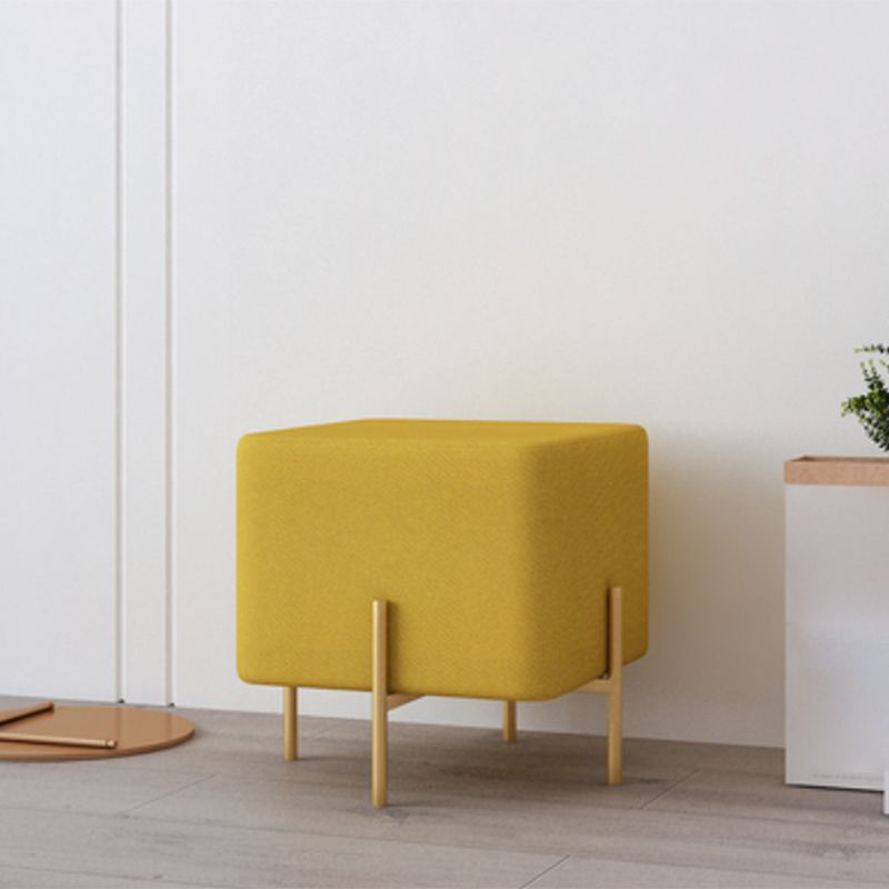Solid Color Fabric Standard Stool Modern Simple Square Upholstered Footstool Clearhalo 'furn' 'furn_ottomans_poufs' 'Furniture' 'Living Room Furniture' 'Ottomans & Poufs' 'ottomans_poufs' 1200x1200_c6b23b8c-ec84-4300-a5f7-961fbd548408