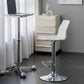 Industrial Backrest Armless Counter Stool Adjustable Iron Stool with Plastic Cushion