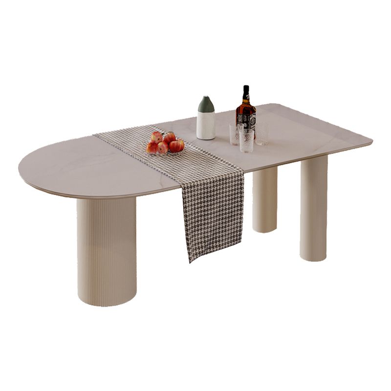 Metal Contemporary Free Form Table Sintered Stone Table for Dining Room Clearhalo ' dining_table' 'Dining Tables & Seating' 'Dining Tables' 'Furniture' 'furniture_dining_table' 'Kitchen & Dining Furniture' 'kitchen&dining_furn' 'kitchen' 'kitchen_dining_table' 1200x1200_c6b536cc-77ee-4277-9214-973531138c6b