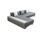 Faux Ledersofa & Chaise mit Kissen modern u Sofa in Grau - 29,53 "H.
