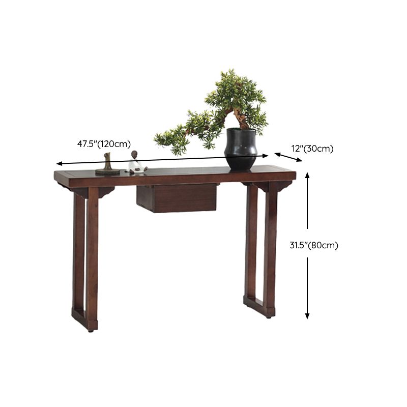Tavolo da console alto 31,5 pollici tavolo da accento in legno massiccio per Hall