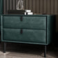 Moderner Kunstleder Nachttisch massives Holz 18 Zoll H 2-Drawer Storage Night Tisch