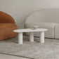 Mesa de centro escandinava de madera y metal Mesa de cóctel con tapa irregular y 3 patas