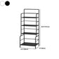 Etagere Iron Bookshelf Open Back Modern Bookcase With Rectangular Shelves