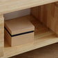 Solid Wood Coffee Table Rectangle Coffee Cocktail Table with 2 Drawers