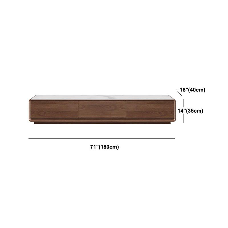 Console multimediale per TV contemporanea in legno Porta TV marrone con cassetti
