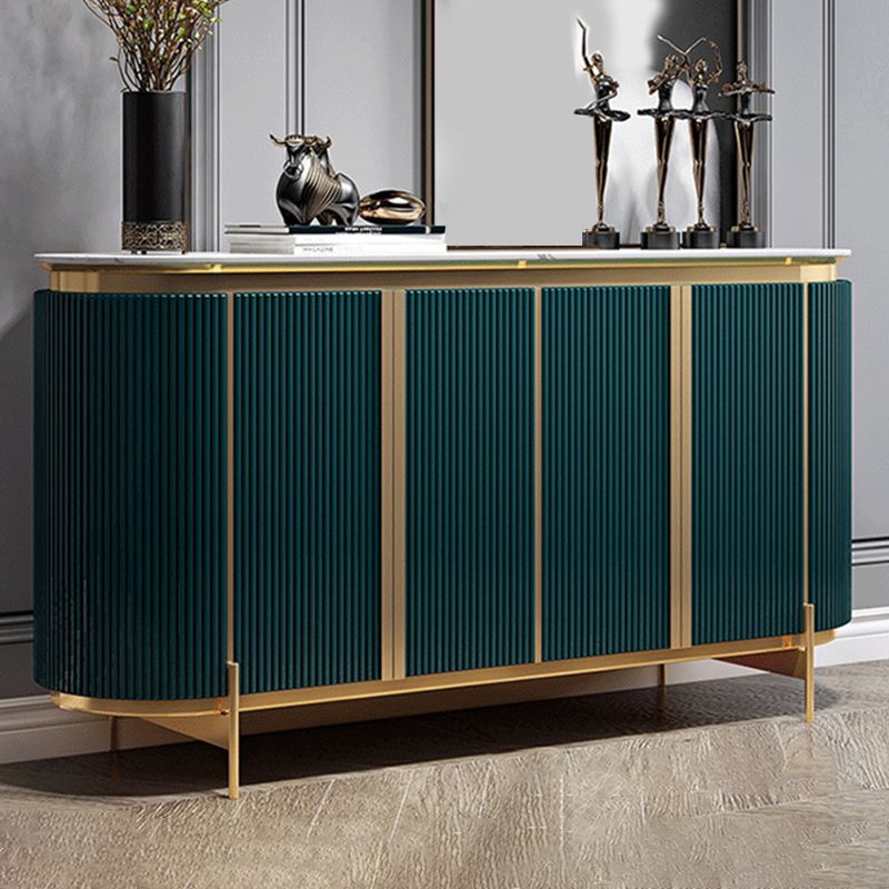 Sideboard di marmo in finta fusione a buffet in stile contemporaneo con armadi