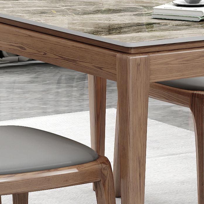 Midcentury Style Dining Table Rectangle Stone Dining Site Table for Home Clearhalo 'Dining Tables & Seating' 'Dining Tables' 'dining_table' 'furn' 'furn_dining_table' 'Furniture' 'Kitchen & Dining Furniture' 1200x1200_c6bc1d2a-95bf-47f9-bc80-ab48d867e8f5