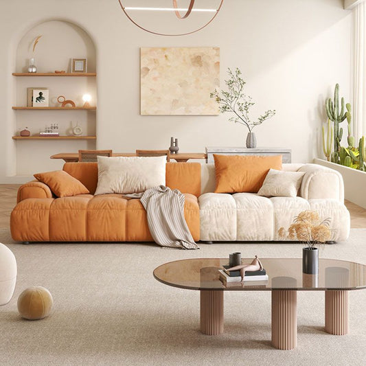 Modernes Standardsofa quadratische Armkissen Sofa für Wohnzimmer