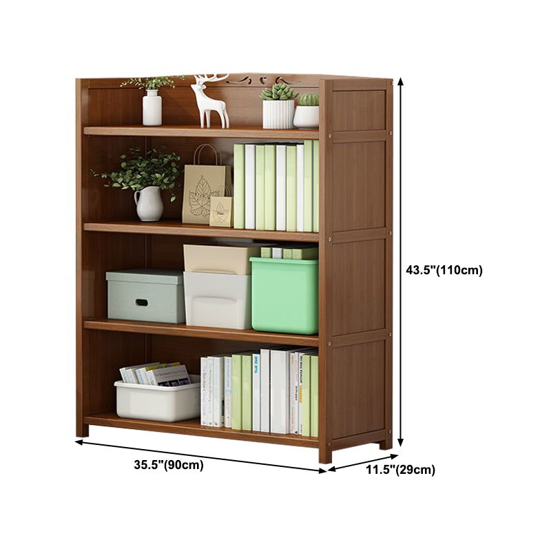 Walnut Bookcase Floor Multi-layer Storage Rack Student Home Bookshelf