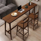 Scandinavian Dining Stools Solid Wood Bar Stools with Footrest