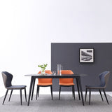Modern Restaurant Faux Leather Side Chair Matte Finish Wingback Dining Chair Clearhalo ' kitchen&dining_furn' 'Dining Chairs' 'Dining Tables & Seating' 'dining_chair' 'furn' 'furn_dining_chair' 'Furniture' 'furniture_dining_chair' 'Kitchen & Dining Furniture' 'kitchen' 1200x1200_c6be5196-6582-43be-b4d8-a12125dd421c