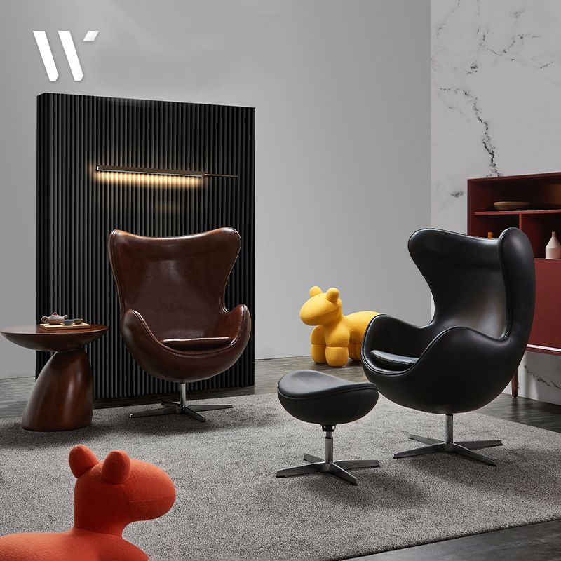 Arms Included Chair Egg Shape Chair for Living Room, 31.49" Wide Clearhalo 'Accent Chairs' 'accent_chairs' 'Chairs & Seating' 'furn' 'furn_accent_chairs' 'Furniture' 'Living Room Furniture' 1200x1200_c6c2cc61-e5d7-4129-8f2b-e674e9fdf2ad